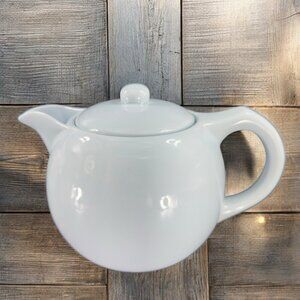 Vintage Thomas O'Brien Stoneware Ceramic Pale Blue Tea Pot Carafe Teapot W Lid